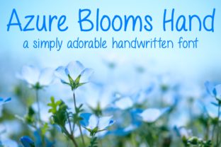 Azure Blooms Hand: A Cheerful Display Font for Web Design