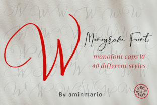Monogram W Monofont Caps W: A Timeless Script for Editorial Design