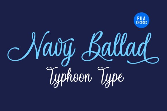 Navy Ballad Font for Handmade Creations